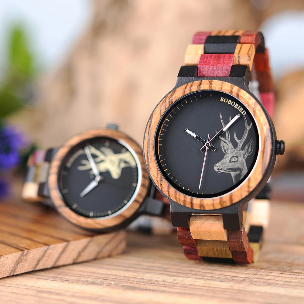 BOBO BIRD orologi da uomo Top Brand Business cronografo orologio al quarzo da uomo orologio da polso in legno resistente all'acqua personalizzato Relogio Masculino  1511