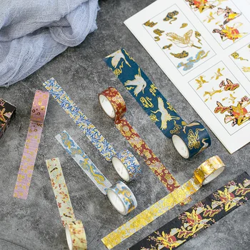 

1set/1lot Washi Masking Tapes Palace wind bronzing Decorative Adhesive Scrapbooking DIY Paper Japanese Stickers 3M