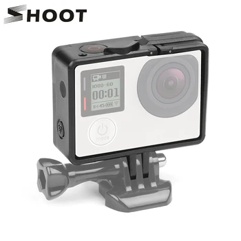 

SHOOT Standard Border Frame Case for Gopro Hero 4 3+ Black Silver Action Camera Protective Frame Case for Go Pro 3+ 4 Accessory