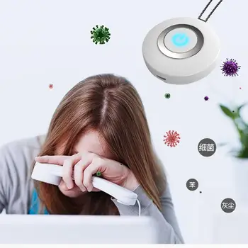 

Portable Mini Air Purifier USB Rechargeable Negative Ion PM2.5 Sterilization Odor Dust Air Freshener For Adults Kids