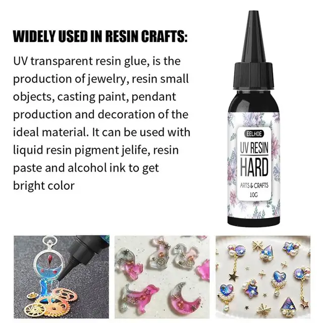 UV resin crystal clear hard resin mold glue UV curing resin sunlight activated resin jewelry making DIY crafts 4