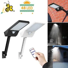 Модернизированный 48 светодиодный солнечный светильник с дистанционным управлением, датчик движения PIR IP65, Уличный настенный светильник, водонепроницаемый светильник s