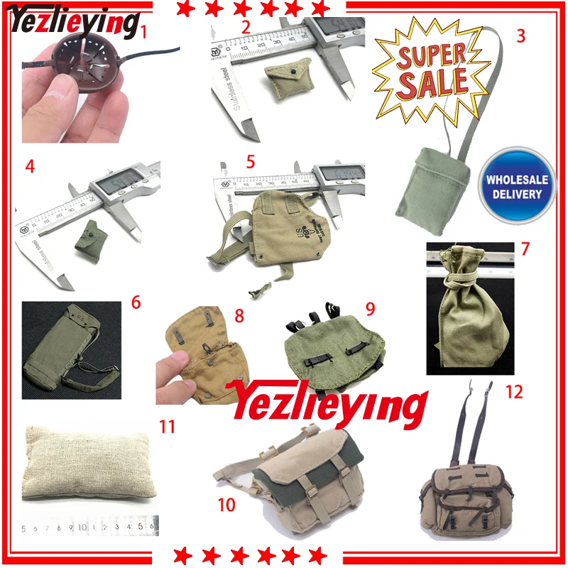 1:6 Scale Toy Soldier Accessory Army Bags Caps Model For 12"in Action Figure 