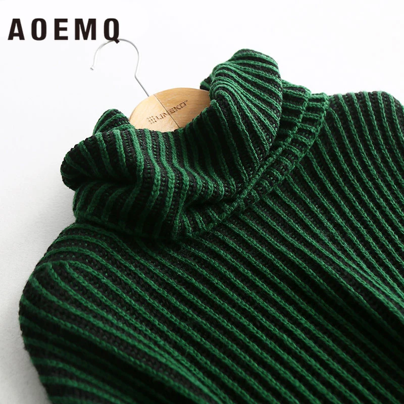 AOEMQ,, зимний свитер, сохраняющий тепло, с высоким воротником, защищающий шею, зимний теплый свитер, мягкий хлопковый свитер для женщин
