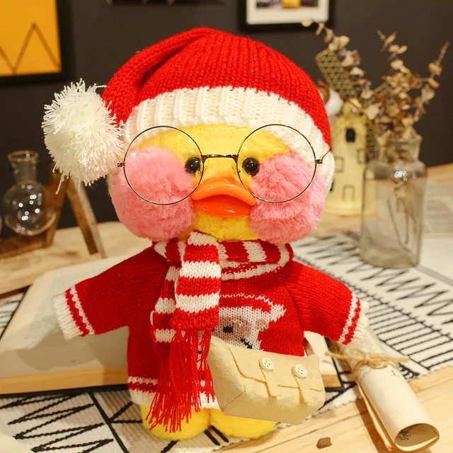 30cm Korean Netred Wearing Hyaluronic Acid Little Yellow Duck Doll Ducks Lalafanfan Ducks Plush soft Toys Ducks Doll Birthday Gi 6
