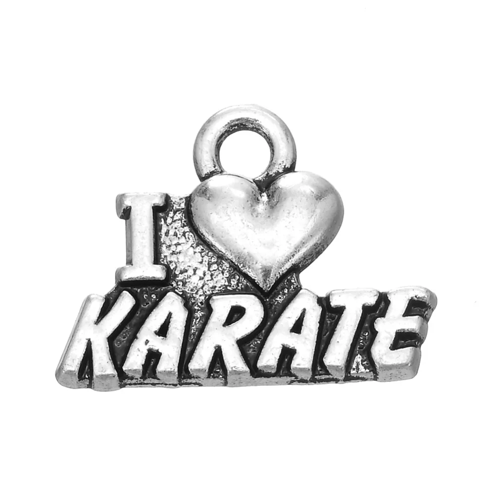 EUEAVAN 30 шт. соревновательные спортивные серии с надписью I LOVE KARATE Сейлор подвеска