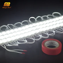 Светодиодный модуль, световая рекламная лампа, 5 шт., 10 шт., 15 шт., 20 шт., белый, 220 В, 3M, наклейки, силикагелевый коврик, светодиодный, декоративная, кухонная лампа