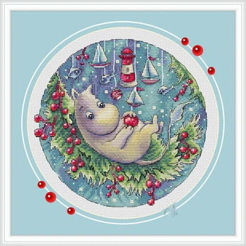 

ZZ1780 DIY Homefun Cross Stitch Kit Packages Counted Cross-Stitching Kits New Pattern NOT PRINTED Cross stich Painting Set