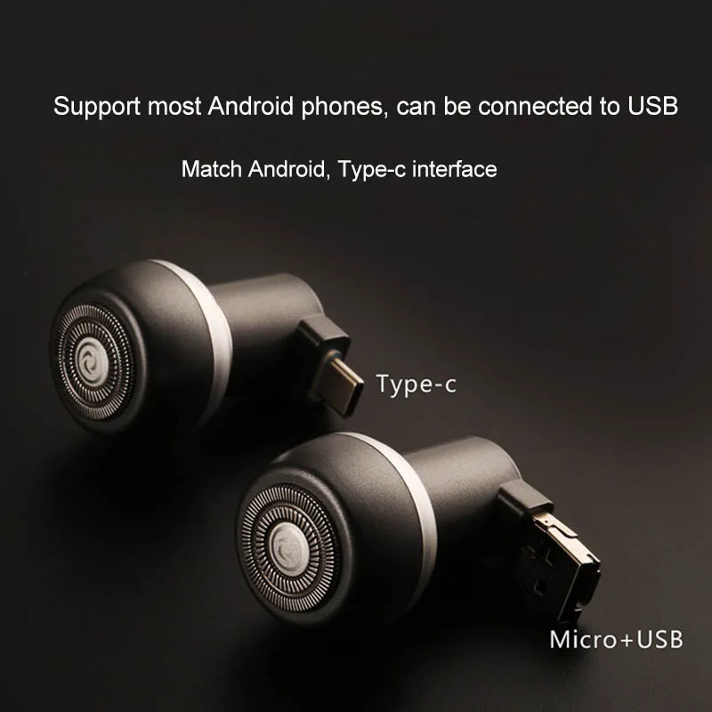 Путешествия Мини USB электробритва Магнитный мобильный телефонный разъем Micro-USB TYPE-C Мужская электрическая бритва для путешествий на открытом воздухе