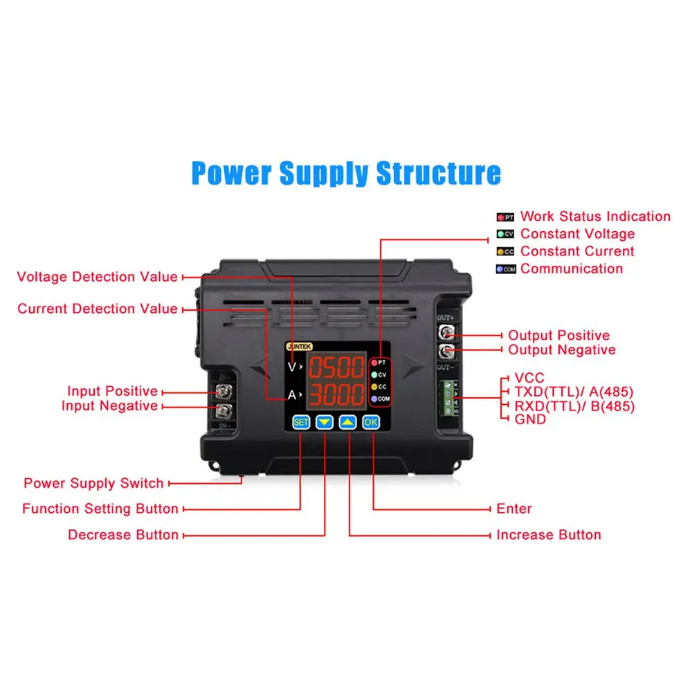 DPH8920 96V 20A Digital Constant Voltage Current DC-DC Step-down Power Supply Buck Converter With TTL Communication Line