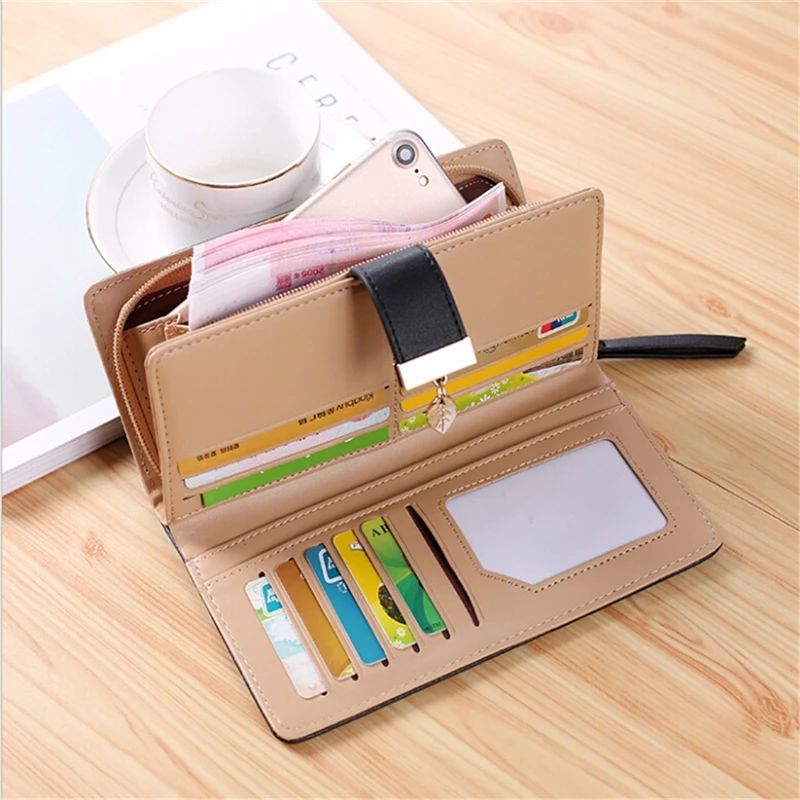 2019 Brand Leaves Hollow Women Wallet Soft PU Leather Women's Clutch Wallet Female Designer Wallets Coin Card Purse 2019 Brand Leaves Hollow Women Wallet Soft PU Leather Women's Clutch Wallet Female Designer Wallets Coin Card Purse