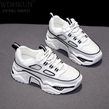 

Women Sneakers White Black Designer Shoes Woman Autumn Winter Chunky Sneakers Fashion Light Dad Shoes Ladies Platform Footwear