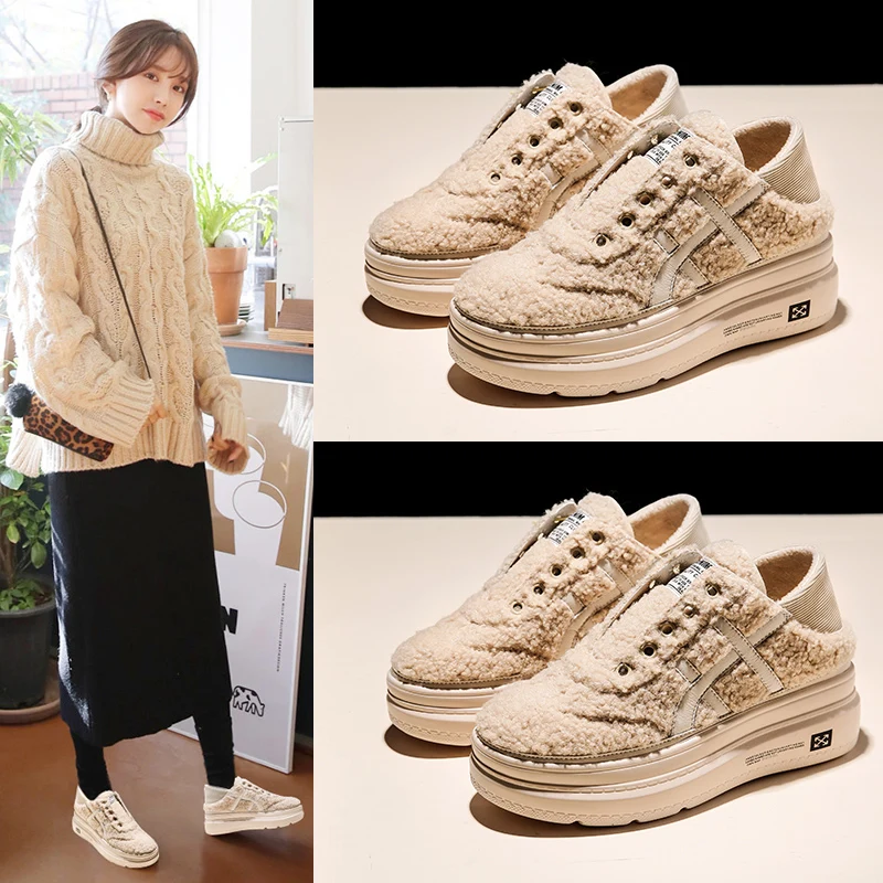 

Tyburn Women's SuedeSneakers 2019 Fashion Women Platform Shoes Lace Up Vulcanize Shoes Womens Female Trainers Fashion Warmth