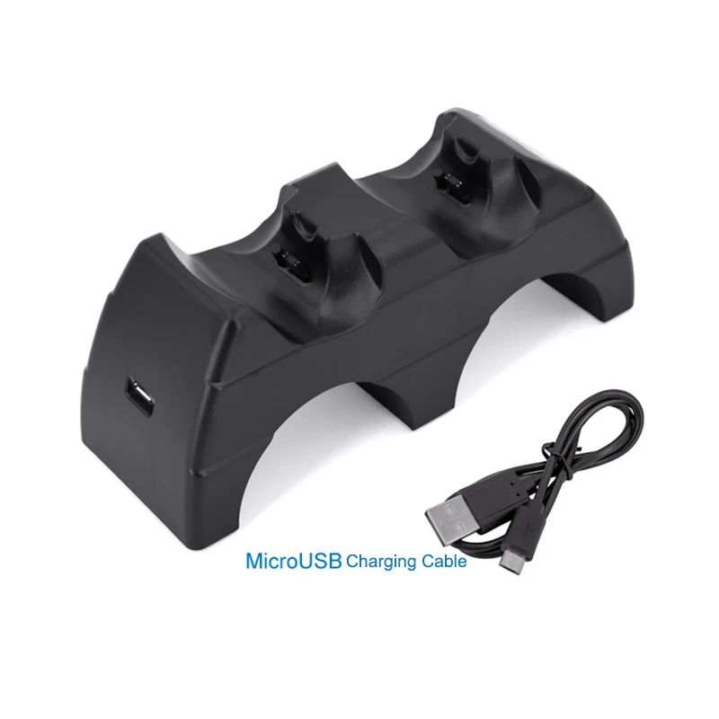 For PS4 Game Charging Base Game Controller Charger Led Light Display USB Interfaces Slim Charging Dock Gamepad Dual Charger