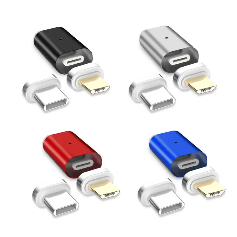Магнитный Тип C Женский Micro USB+ type C Мужской адаптер для быстрой зарядки и передачи данных для samsung huawei Xiaomi htc Android