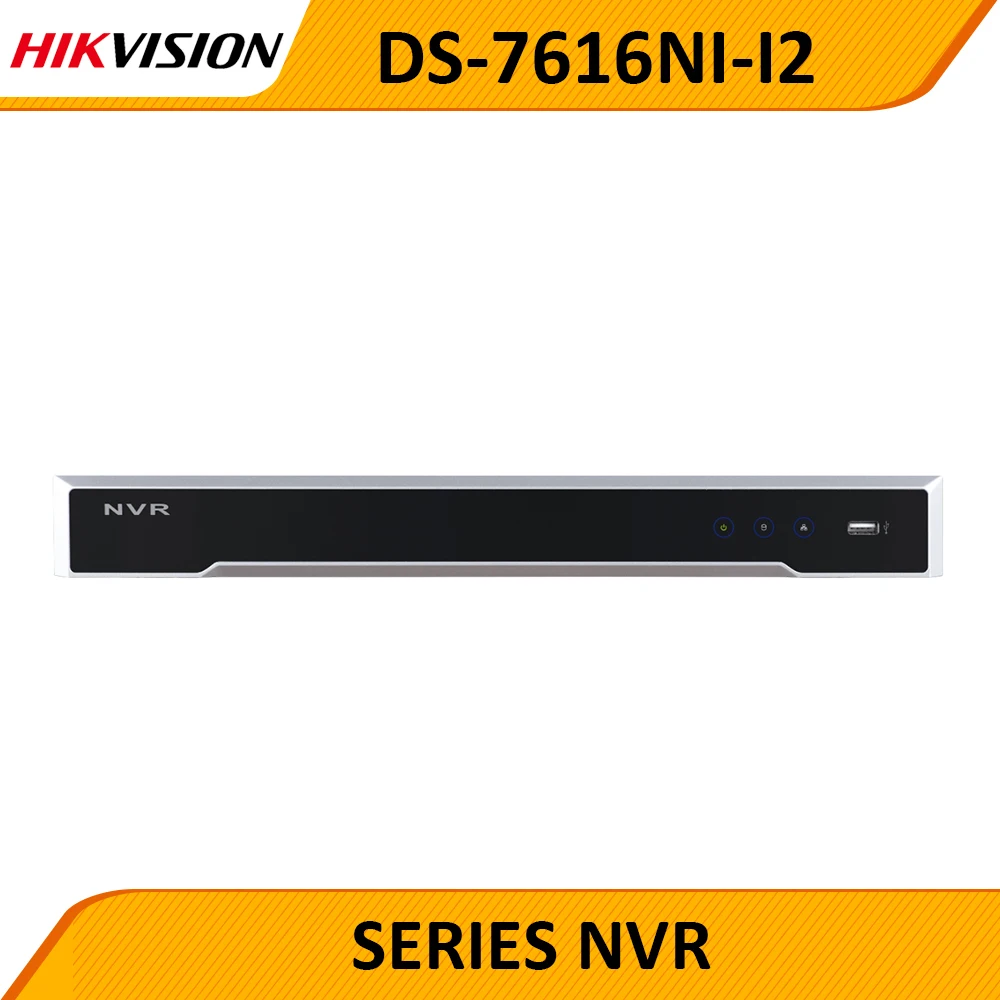 Hikvision оригинальный 16CH 12MP NVR DS-7616NI-I2 2SATA Сетевой Видео Регистраторы Plug & Play