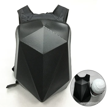 

Carbon Fiber Motorcycle Backpack Riding Bag Laptop Backpack Rider Motorcycle Waterproof Reflective Hard Shell Moto Computer Bag