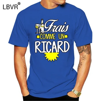 

100% Cotton O-neck Custom Printed Men T shirt Frais comme un ricard wine Women T-Shirt