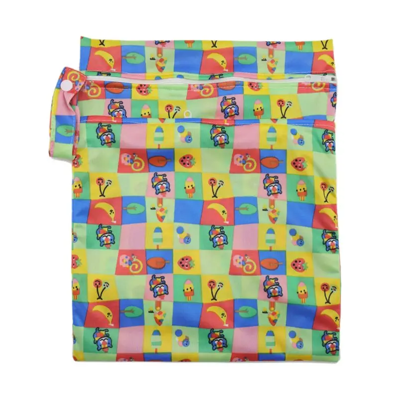 Для влажной и сухой ткани пеленки сумки Висячие пеленки Органайзер с двумя карманами на молнии - Цвет: 3