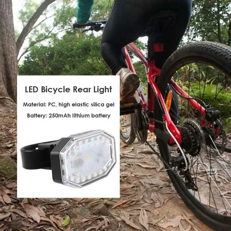 USB светодиодный велосипедный задний светильник Водонепроницаемый ночной езды безопасности Предупреждение велосипед задний фонарь 1-1,5 часов Перезаряжаемые литий Батарея