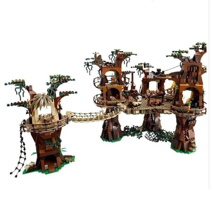 

New Star Wars Ewok Village The Starwars 05047 1990pcs Building Blocks Toys Treetop Home Kids Bricks Toy 10236