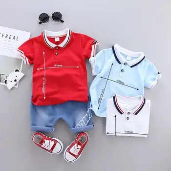 

Summer Baby Girls Boys Clothing Kids Clothes Lovely Suits Lapel T Shirt Shorts 2pcs/Sets Infant Children Fashion Casual Costume