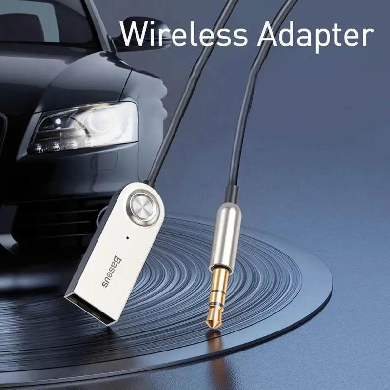 Baseus BA01 беспроводной передатчик Bluetooth приемник 5,0 автомобильный AUX 3,5 мм Bluetooth адаптер аудио кабель для наушники