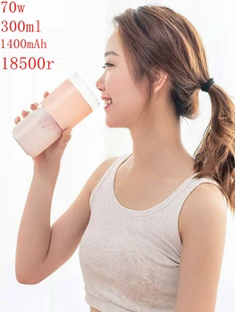 

New mini Juicer 300ml Portable Juice Maker 1400mah Battery Cute Juicer Cup mini Food Blender Mixer