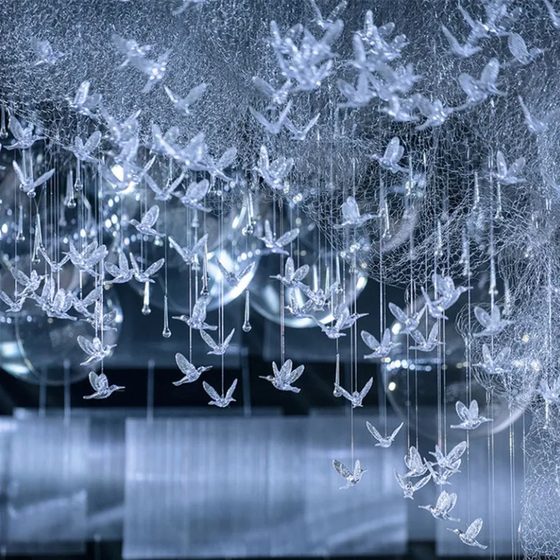 10 шт. Хрустальные акриловые капли воды/птицы бусины Свадебные гирлянды занавески