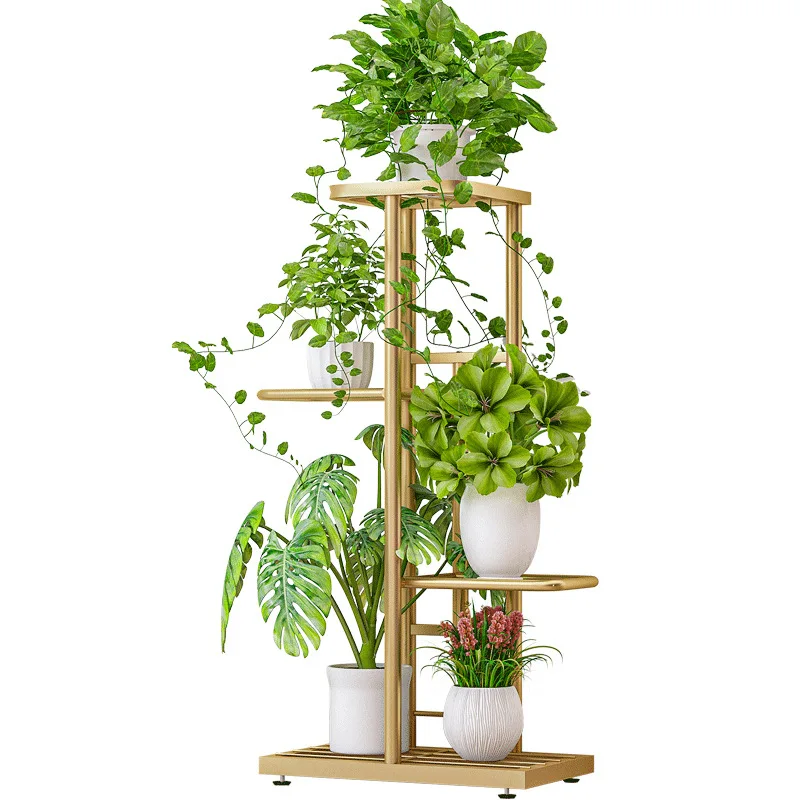 4 Tier 5 Potted Plant Stand Multiple Flower Pot Holder Shelves Planter Rack Storage Organizer Display for Indoor Garden Balcony43 * 82cm Potted Plant Stand, 4 Tier Flower Pot Holder Shelves Planter Rack Storage Organizer Display for Indoor Garden Balcony