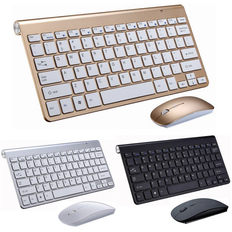Miniteclado y ratón inalámbricos portátiles, conjunto combinado de 2,4G para Notebook, portátil, Mac, PC, TV inteligente, PS4