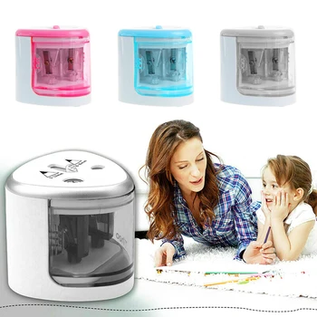 

Automatic Pencil Sharpener Two-hole Electric Touch Switch Pencil Sharpeners Pen Knife Student School Supplies Office Comfortable