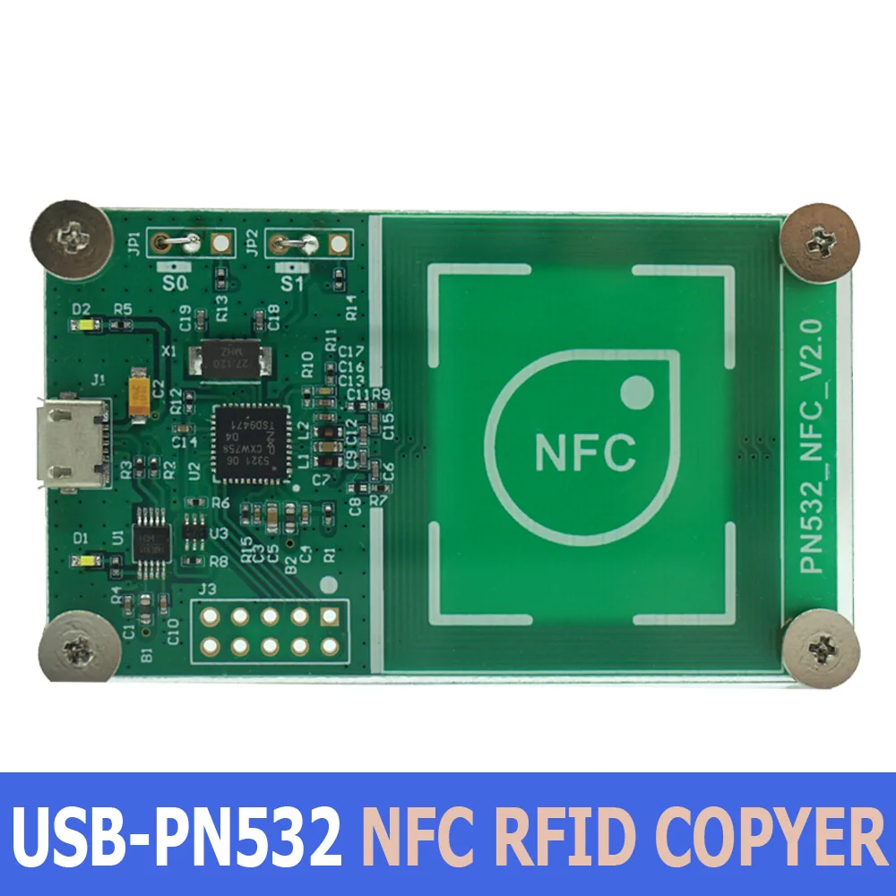 Lector inalámbrico USB PN532 NFC RFID, modo de escritor, fotocopiadora de tarjetas IC, copia RFID, 13,56 MHz, RFID