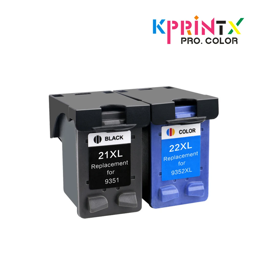 2x чернильный картридж совместимый с hp21 для принтера 21 22 deskjet D1311 D1320 D1330 D1341 D1360 D1420