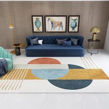 Nordic Carpet And Rug For Living Room Bedroom Geometry Pattern Large Area Rug Velvet Tea Coffee Table Decorative Floor Mat Dywan geometry pattern area rug for kitchen bathroom