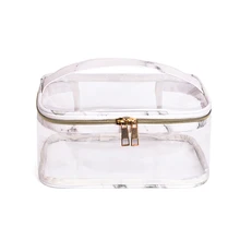 ПВХ прозрачный косметический пакет большой емкости сумка для хранения портативный водонепроницаемый мешок для хранения белая прозрачная сумка