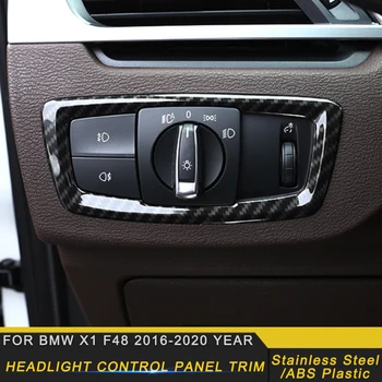 

Auto Car Accessories Front Headlight Control Button Panel Cover Trim Frame Sticker Interior Decoration for BMW X1 F48 2016-2020