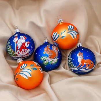 

Set of Christmas balls "Winter tunes" 6 cm (set of 5 pieces) 1485922