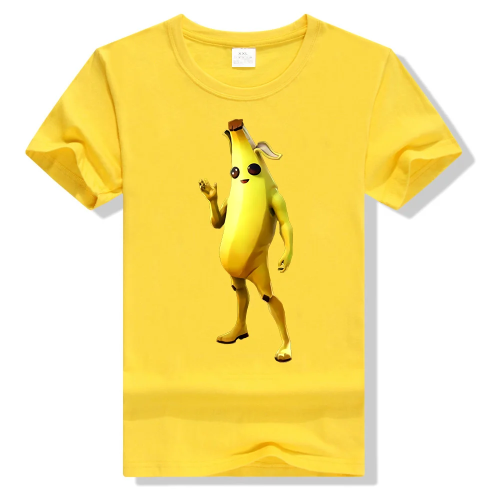 Футболка с рисунком банана форнита, Молодежный детский Тройник, размеры, Xs-3Xl, футболка, футболка - Цвет: Цвет: желтый