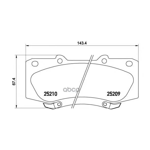 Колодки Тормозные Дисковые Toyota: Hilux Iii Пикап 2.5 D-4d 4wd 05- Brembo арт. P83140