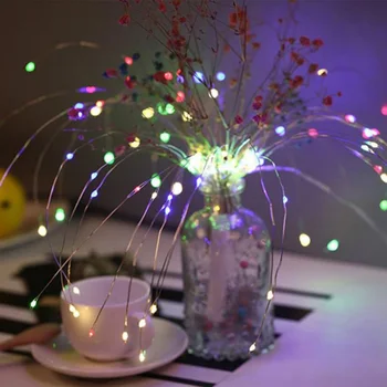 

DIY Fireworks Light Folding Bouquet Shape LED String Fairy Decorative Lights For Garland Patio Wedding Party