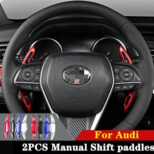 Puou Высокое качество для Audi TT RS R8 RS3 RS4 RS5 2 шт. автомобильные аксессуары рулевое колесо алюминиевый сдвиг весло сдвиг расширение переключения передач