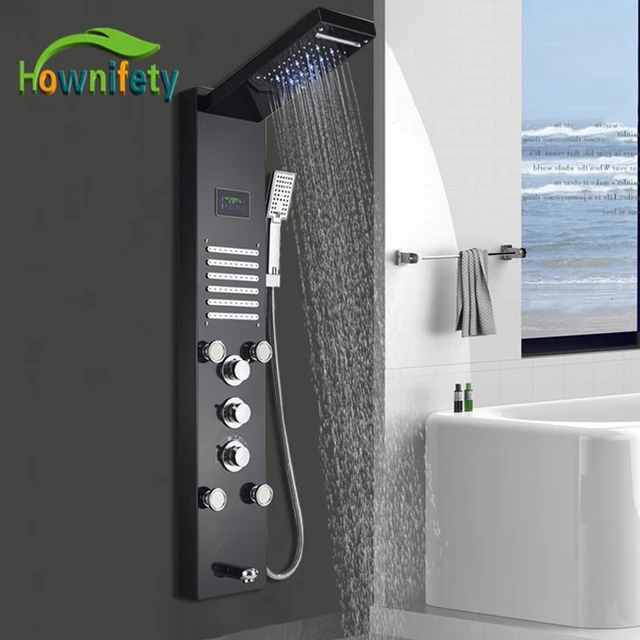 Ensemble de robinets de douche pluie or brossé, système de douche mural de  salle de bains, boîte intégrée, robinet mitigeur de douche - AliExpress