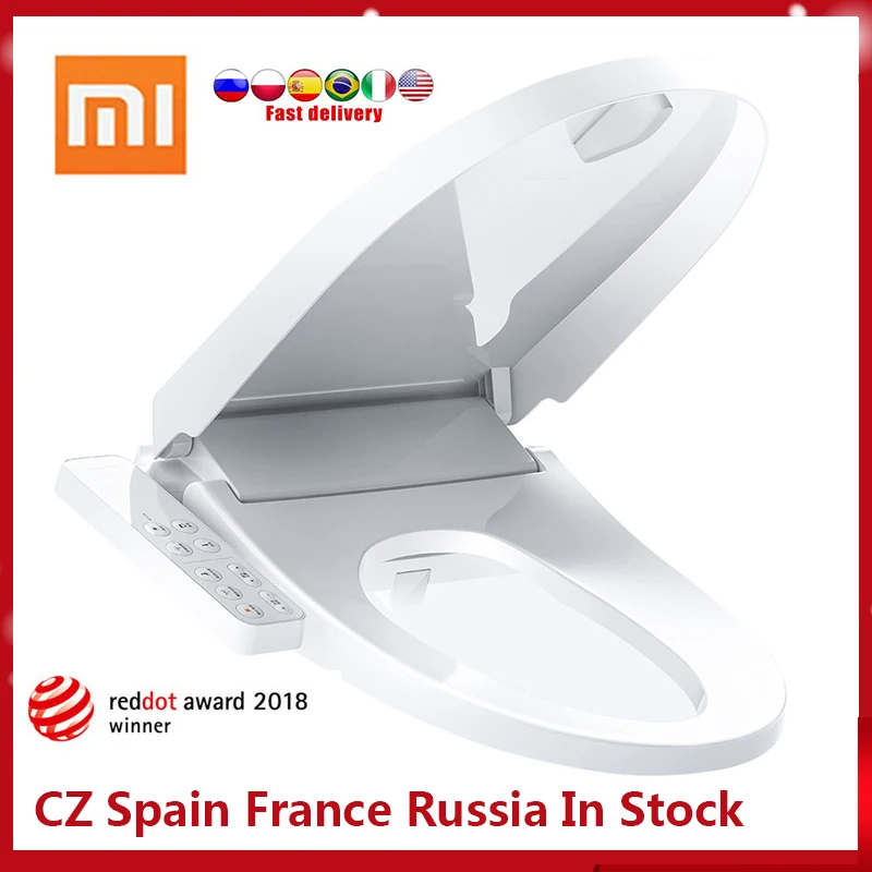 Умная крышка сиденья унитаза Xiaomi с водонагревом фильтр электронным подогревом