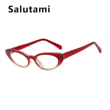 TR90 маленькая круглая овальная кристальная оправа, прозрачные очки, оправа для женщин, элегантные очки, прозрачные очки "кошачий глаз", красные, синие очки