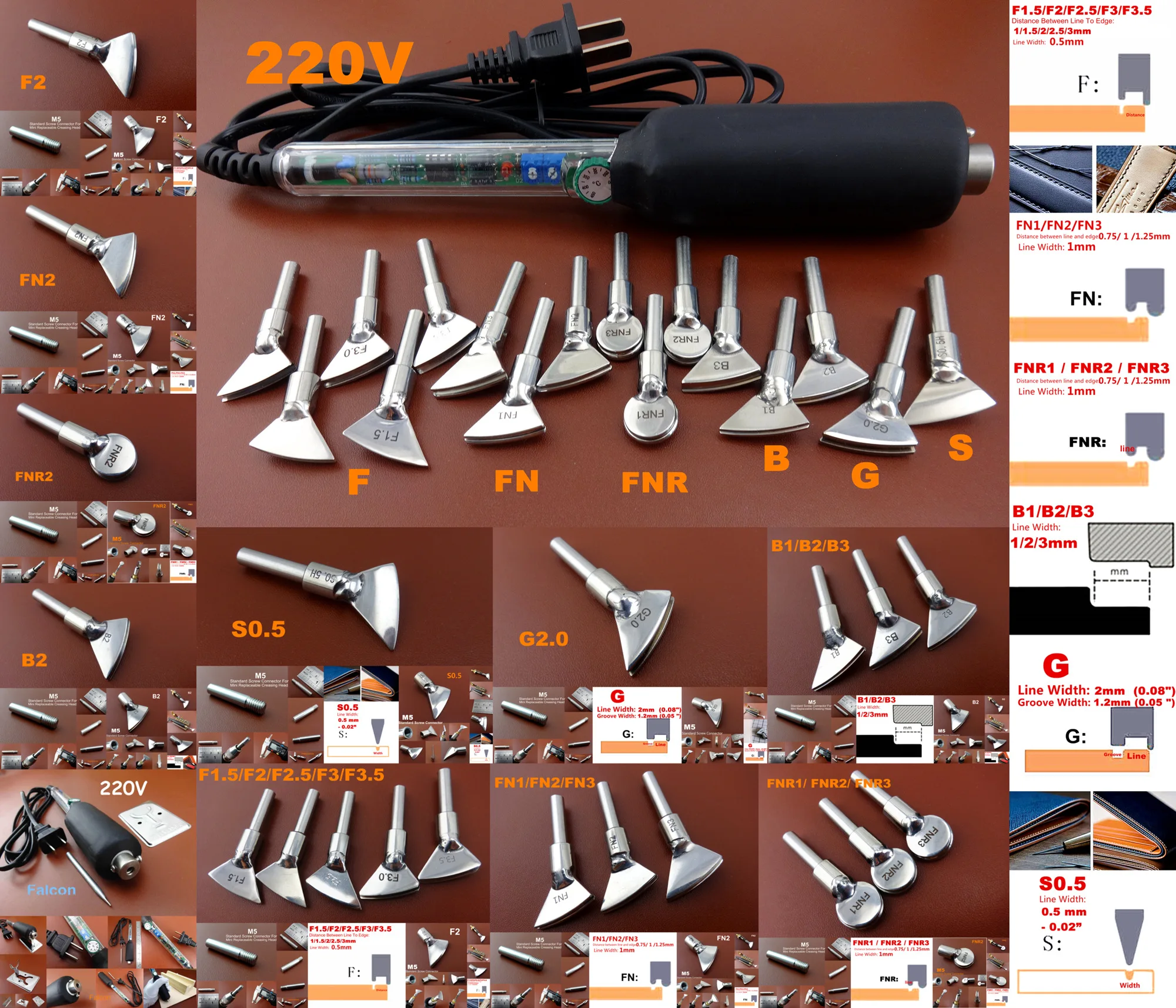 ac220v-50-60hz-16pcs-leather-craft-electric-edge-crease-edging-creasing-machine-soldering-iron