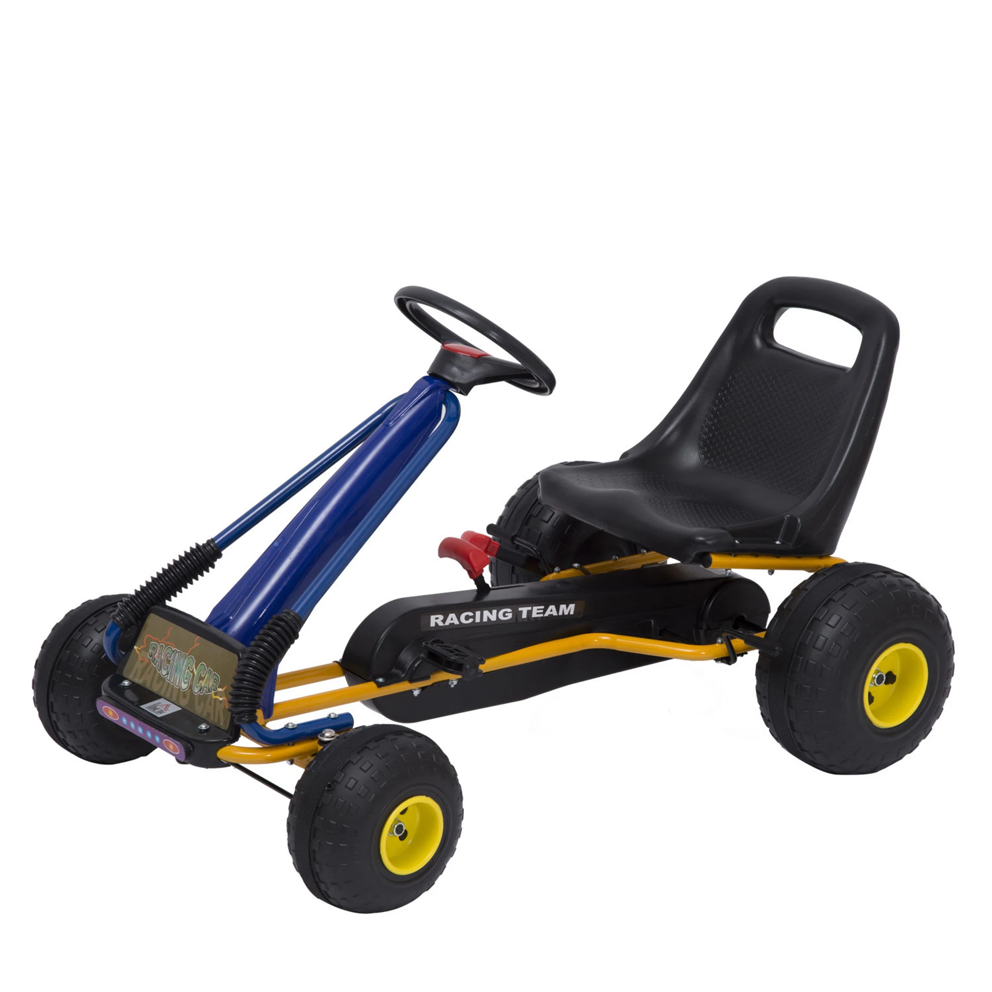 HOMCOM – Go-Kart avec pédales et roues pour enfants, voiture approuvée par  EN 71, siège réglable et frein à main - AliExpress