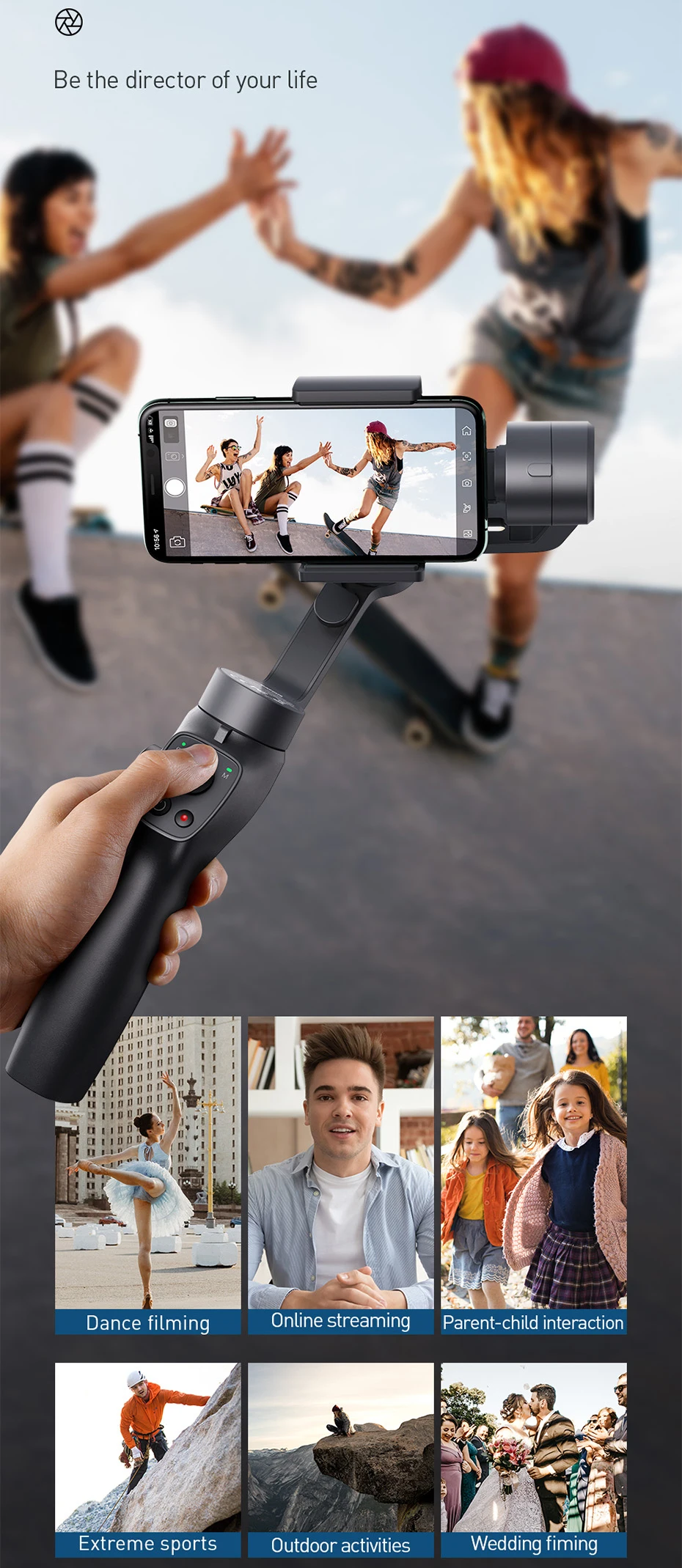 3-Axis Automatic Motion Tracking Bluetooth Selfie Stick