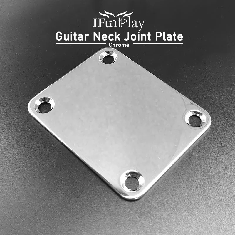 Electric Guitar Neck Plate Metal Chrome Neck Plate for TL Electric
