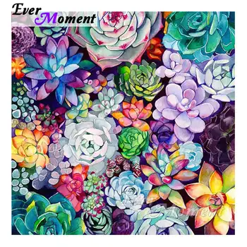 

Ever Moment Diamond Painting Colorful Plant Full Square Resin Drills Diamond Embroidery Mosaic Art Kits Hobby Crafts Decor 4Y277